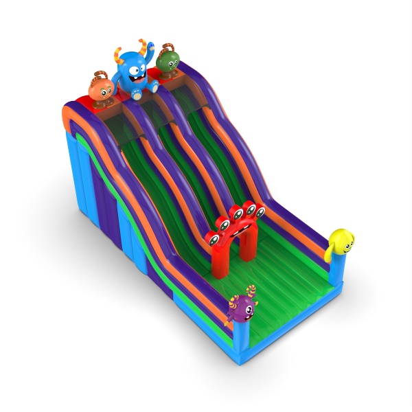 Dupla nyitott csúszda szörnyes témában