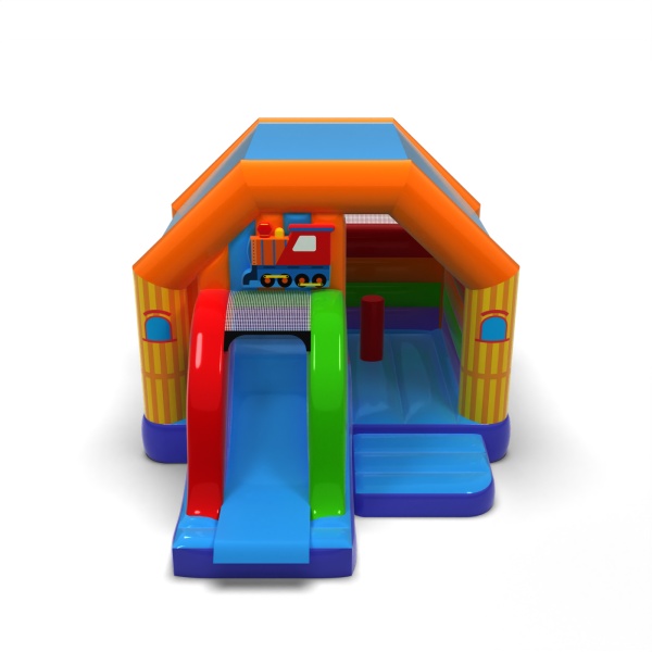 Mini vidámpark - felfújható attrakció csúszdával