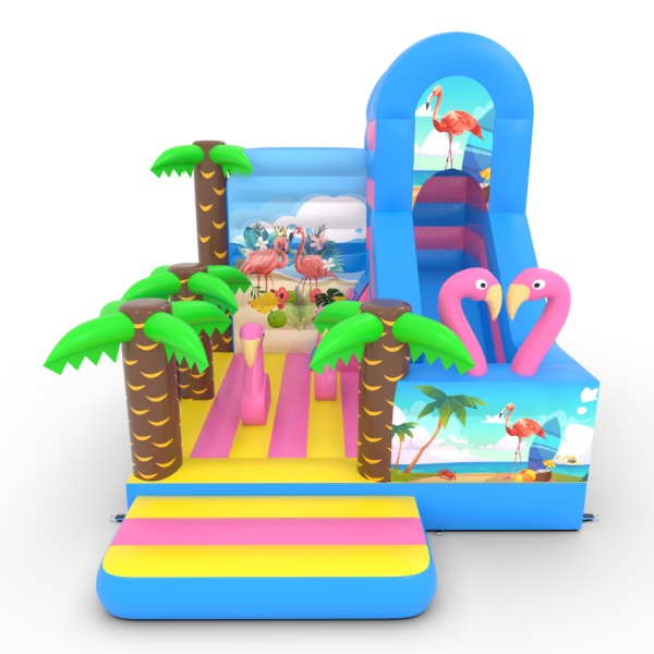 Felfújható combo csúszdával mintával hawaii