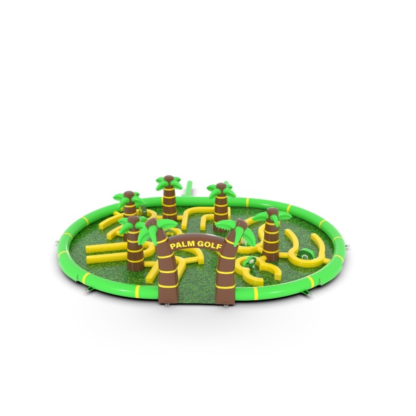Felfújható minigolf szafari motívummal