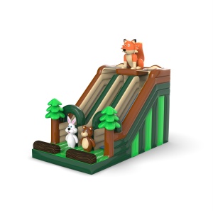 Dupla csúszda erdei témával