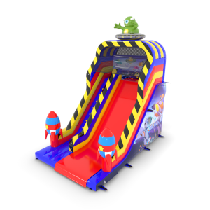 Felfújható csúszda űr témában